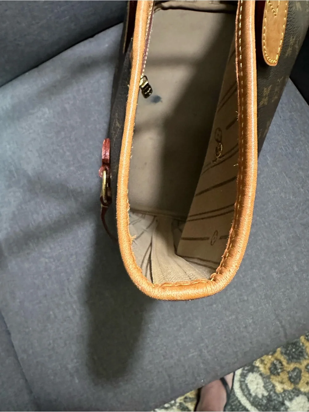 Louis Vuitton Monogram Neverfull Tote in Brown and Tan